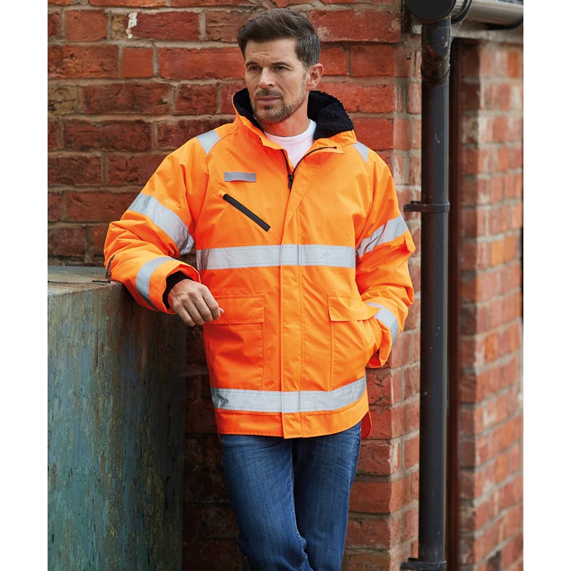 Hi-vis Fontaine storm jacket (HVP309) - Orange S